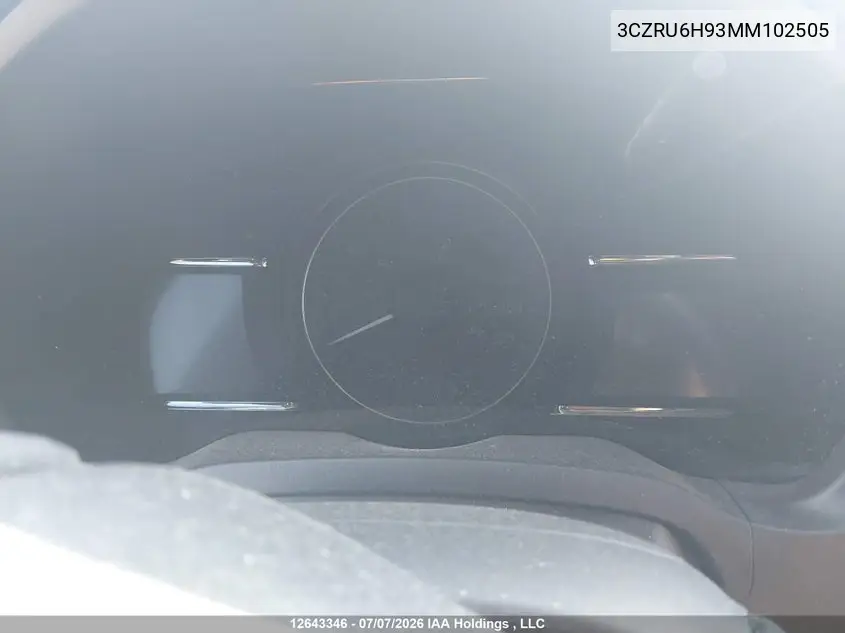 2021 Honda Hr-V VIN: 3CZRU6H93MM102505 Lot: 12643346