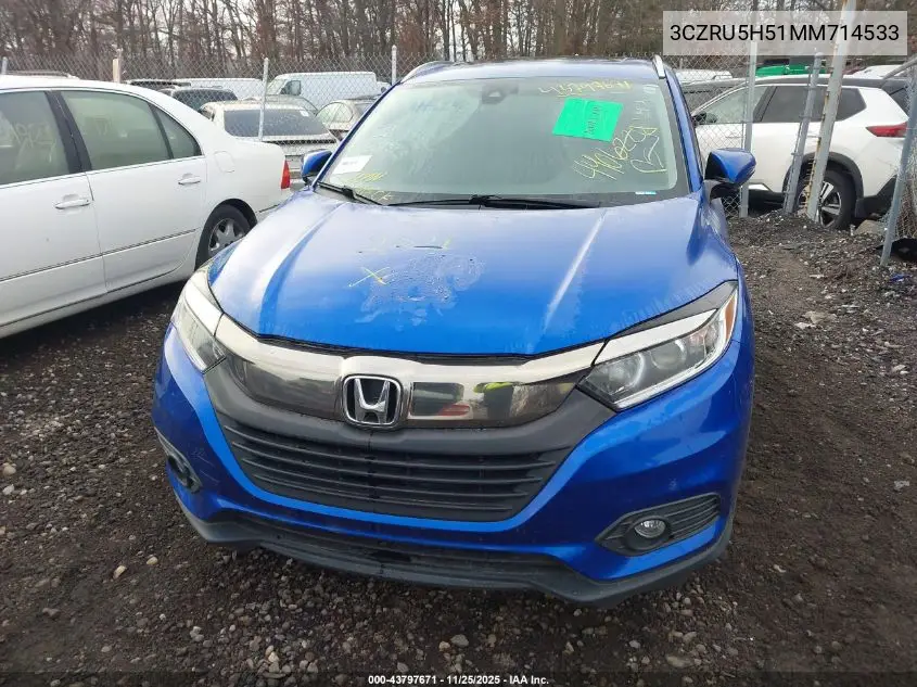 3CZRU5H51MM714533 2021 Honda Hr-V 2Wd Ex
