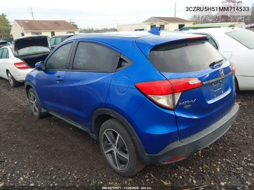 3CZRU5H51MM714533 2021 Honda Hr-V 2Wd Ex