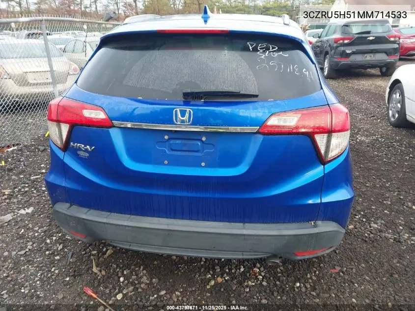3CZRU5H51MM714533 2021 Honda Hr-V 2Wd Ex