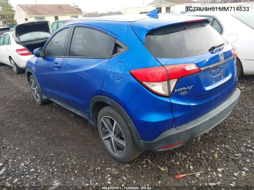 3CZRU5H51MM714533 2021 Honda Hr-V 2Wd Ex