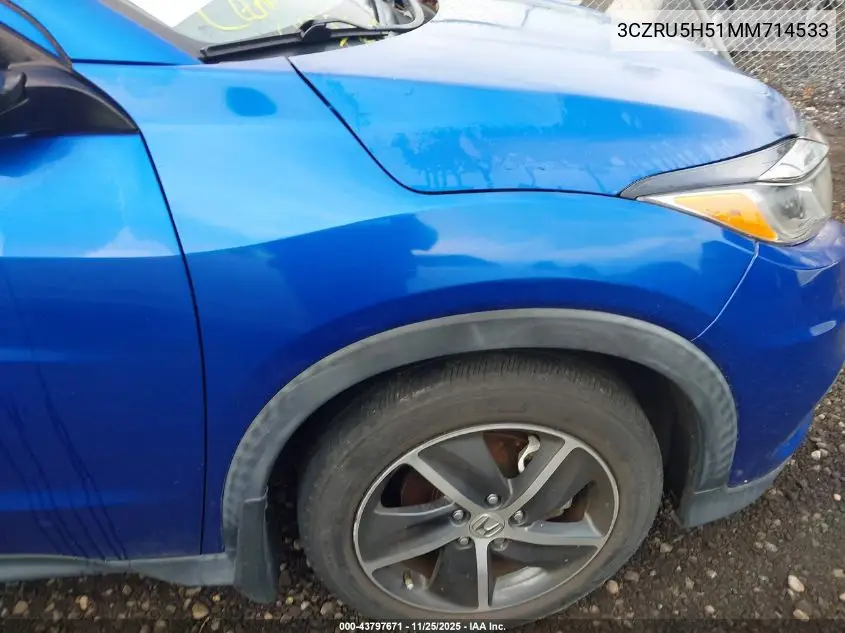 3CZRU5H51MM714533 2021 Honda Hr-V 2Wd Ex