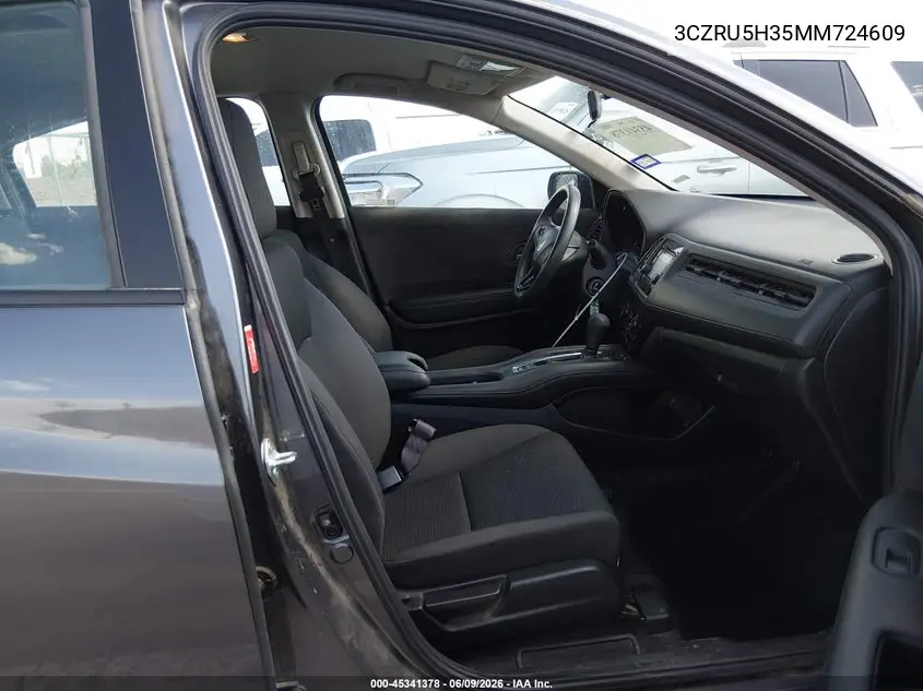 2021 Honda Hr-V 2Wd Lx VIN: 3CZRU5H35MM724609 Lot: 45341378