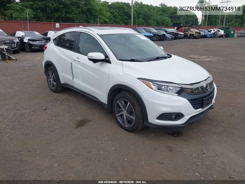 2021 Honda Hr-V Awd Ex VIN: 3CZRU6H53MM734918 Lot: 45344425