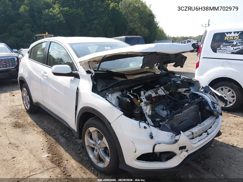 2021 Honda Hr-V Awd Lx VIN: 3CZRU6H38MM702979 Lot: 45502456