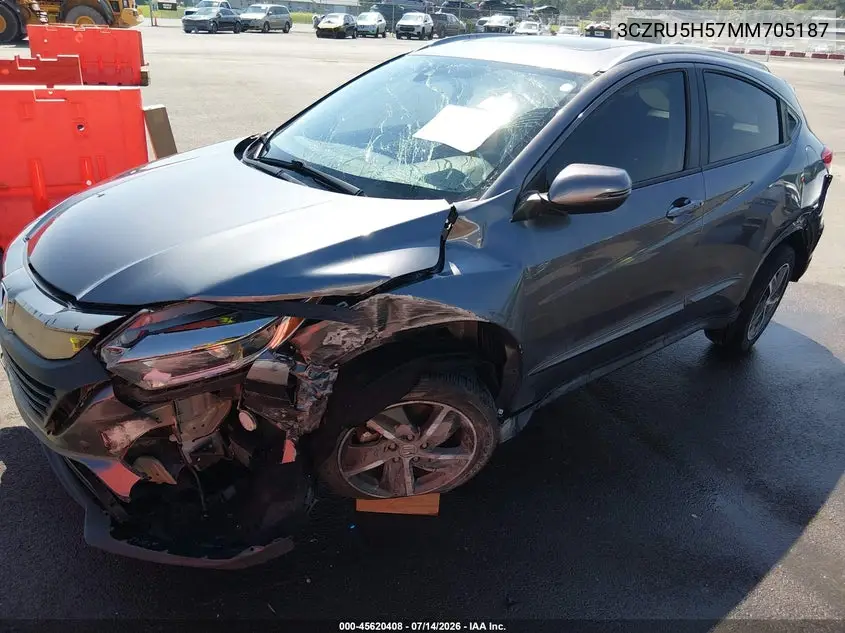 2021 Honda Hr-V 2Wd Ex VIN: 3CZRU5H57MM705187 Lot: 45620408