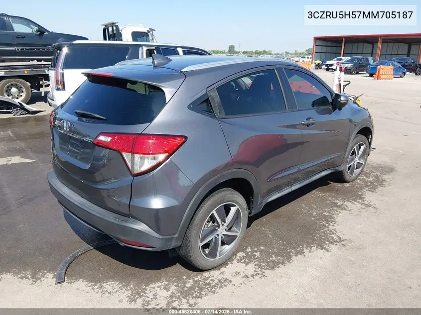 2021 Honda Hr-V 2Wd Ex VIN: 3CZRU5H57MM705187 Lot: 45620408