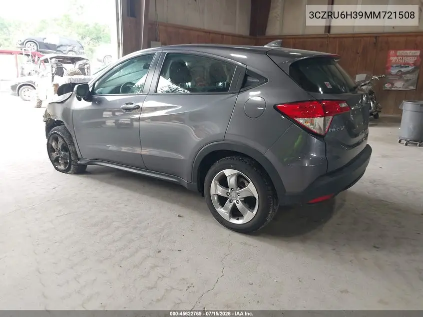 2021 Honda Hr-V Awd Lx VIN: 3CZRU6H39MM721508 Lot: 45622769