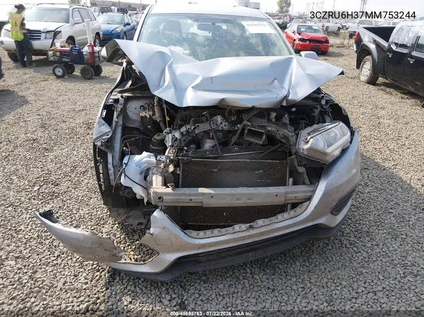 2021 Honda Hr-V Awd Lx VIN: 3CZRU6H37MM753244 Lot: 45695763