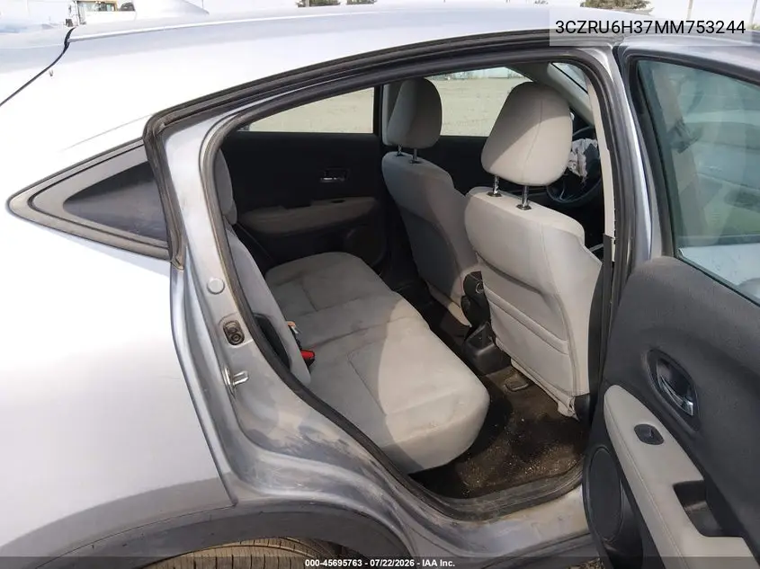 2021 Honda Hr-V Awd Lx VIN: 3CZRU6H37MM753244 Lot: 45695763