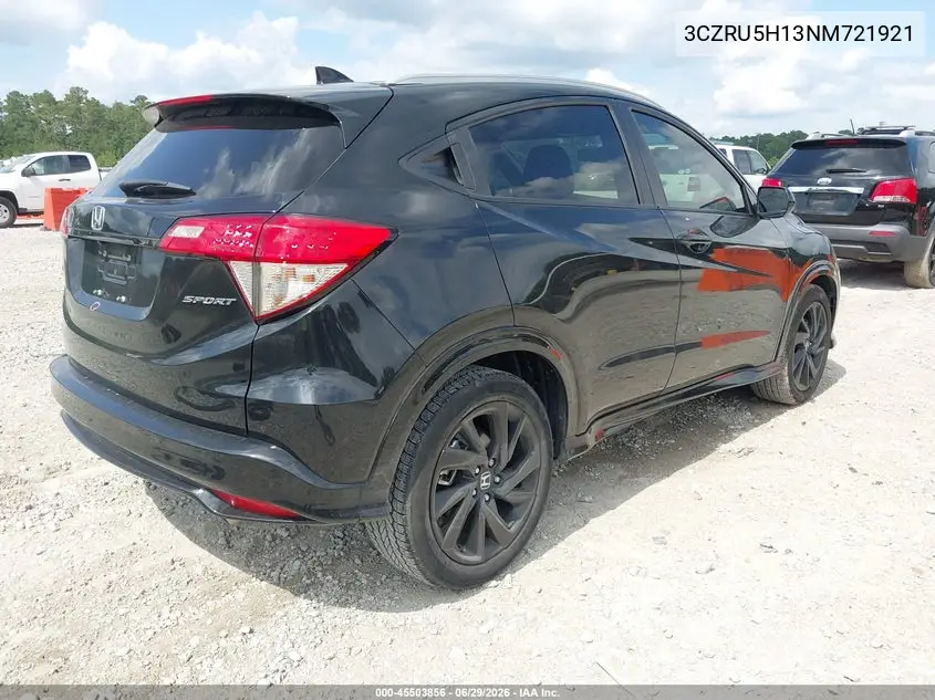 2022 Honda Hr-V 2Wd Sport VIN: 3CZRU5H13NM721921 Lot: 45503856