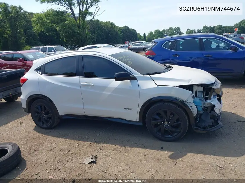2022 Honda Hr-V Awd Sport VIN: 3CZRU6H19NM744674 Lot: 45603904