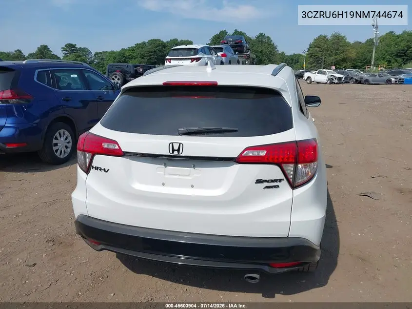 2022 Honda Hr-V Awd Sport VIN: 3CZRU6H19NM744674 Lot: 45603904