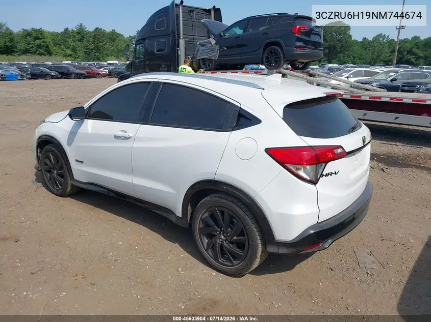 2022 Honda Hr-V Awd Sport VIN: 3CZRU6H19NM744674 Lot: 45603904