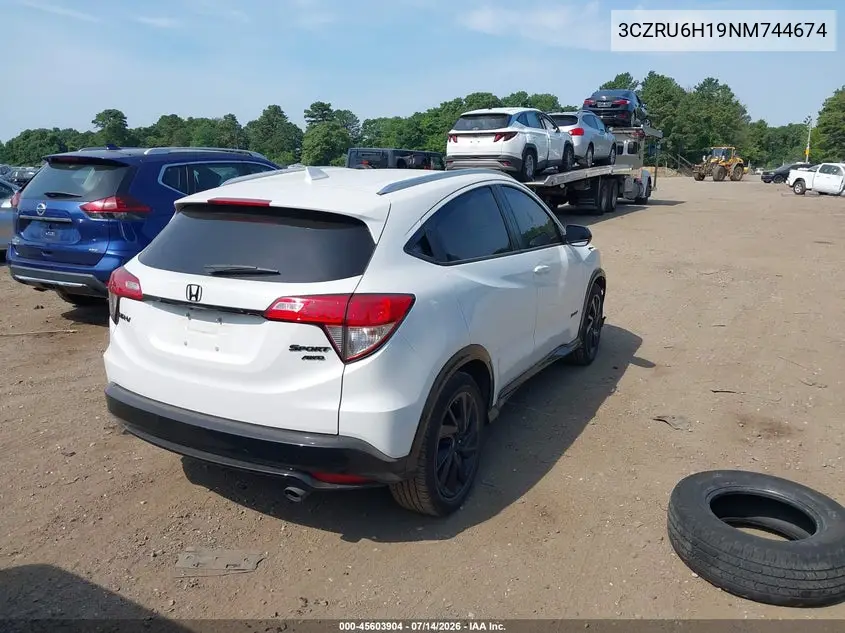 2022 Honda Hr-V Awd Sport VIN: 3CZRU6H19NM744674 Lot: 45603904