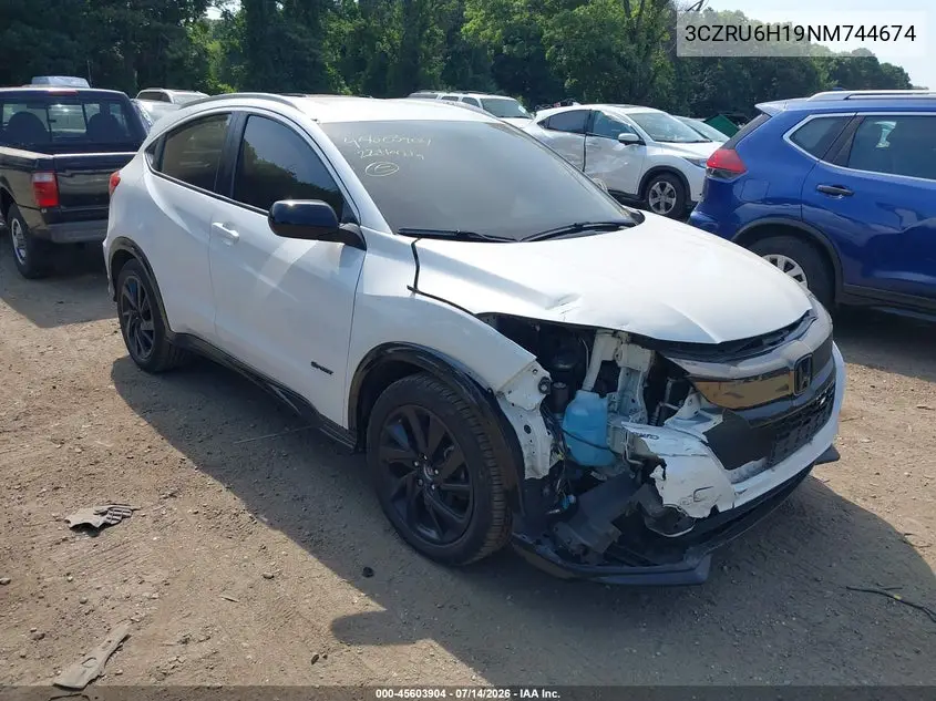 2022 Honda Hr-V Awd Sport VIN: 3CZRU6H19NM744674 Lot: 45603904