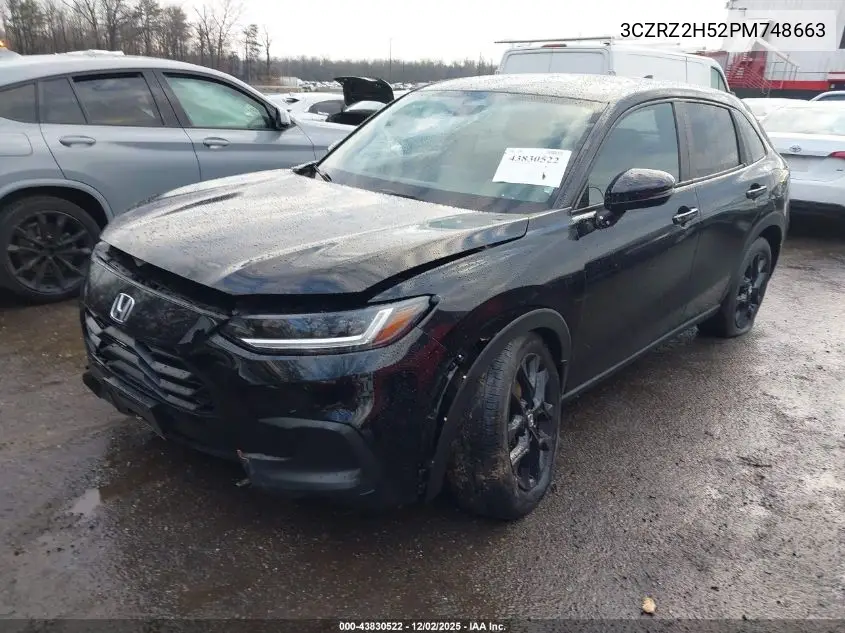 3CZRZ2H52PM748663 2023 Honda Hr-V Awd Sport