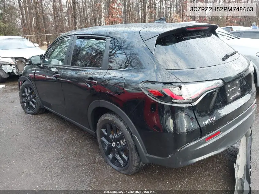 3CZRZ2H52PM748663 2023 Honda Hr-V Awd Sport