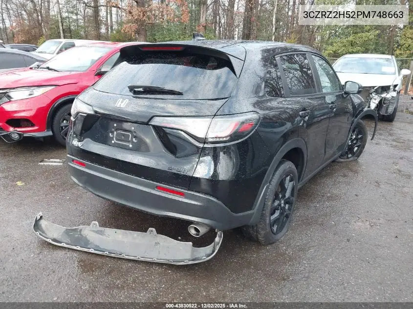 3CZRZ2H52PM748663 2023 Honda Hr-V Awd Sport