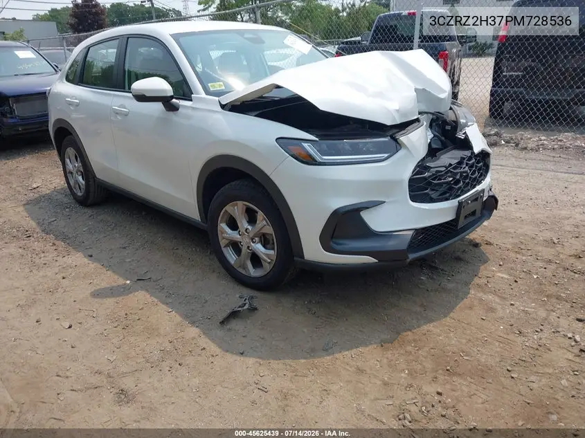 2023 Honda Hr-V Awd Lx VIN: 3CZRZ2H37PM728536 Lot: 45625439