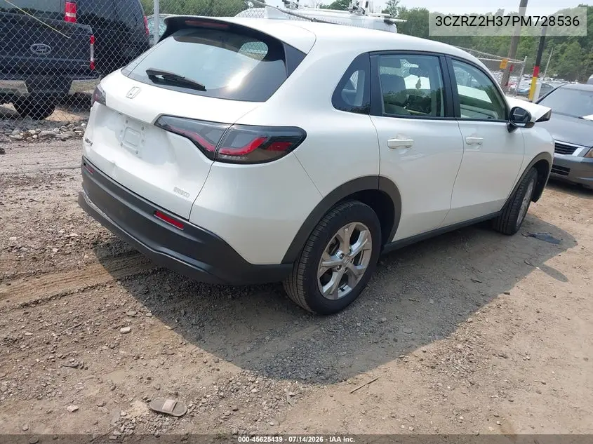 2023 Honda Hr-V Awd Lx VIN: 3CZRZ2H37PM728536 Lot: 45625439