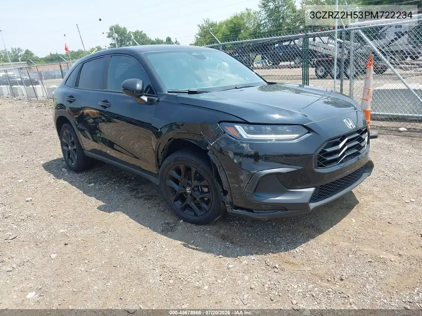 2023 Honda Hr-V Awd Sport VIN: 3CZRZ2H53PM722234 Lot: 45678966