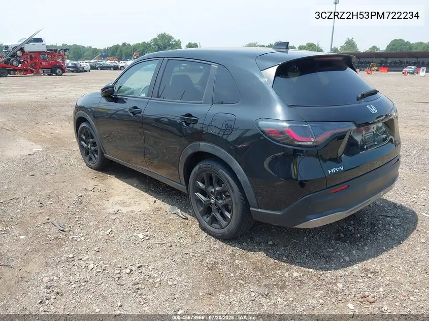 2023 Honda Hr-V Awd Sport VIN: 3CZRZ2H53PM722234 Lot: 45678966