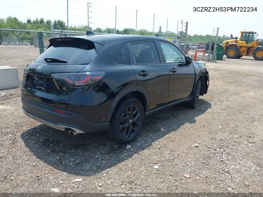 2023 Honda Hr-V Awd Sport VIN: 3CZRZ2H53PM722234 Lot: 45678966