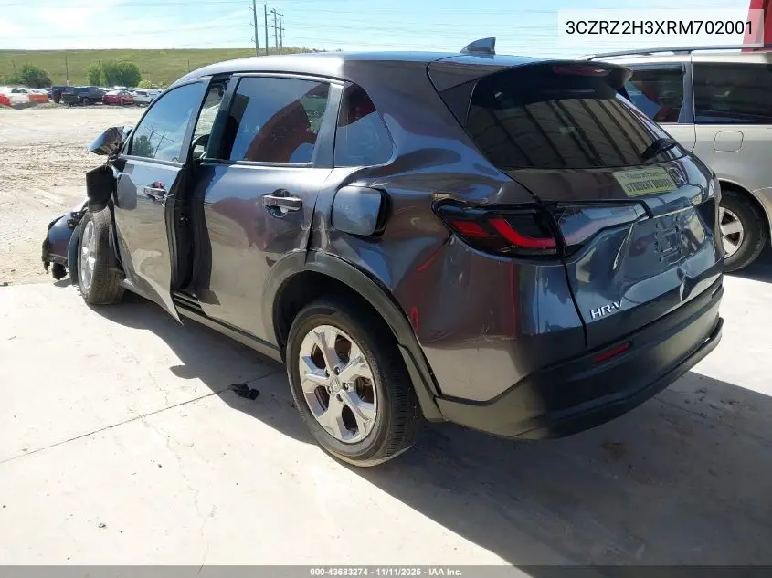 3CZRZ2H3XRM702001 2024 Honda Hr-V Awd Lx