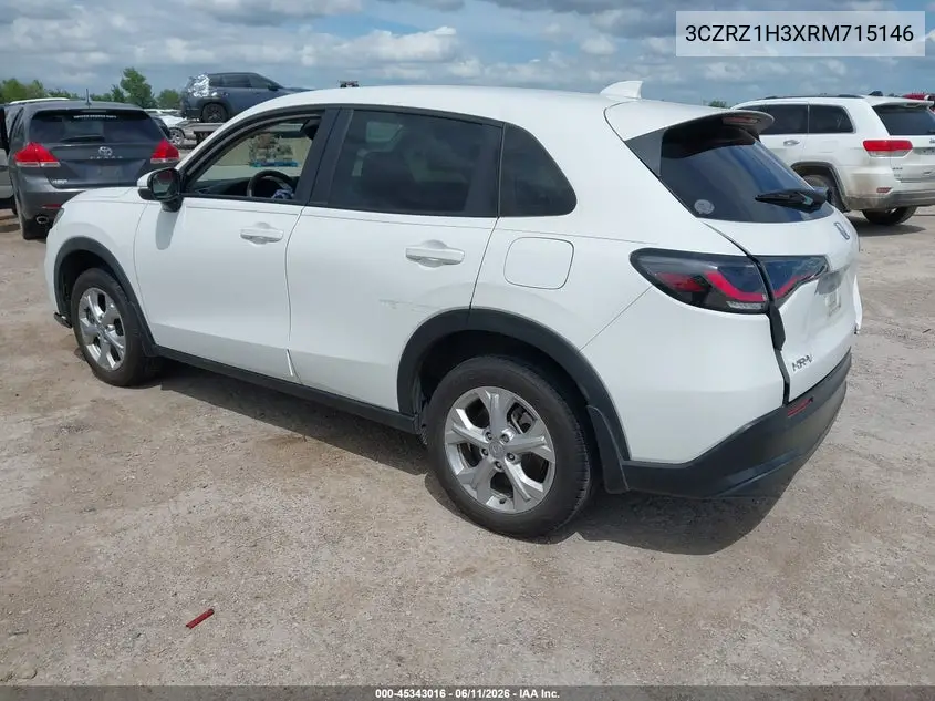 2024 Honda Hr-V 2Wd Lx VIN: 3CZRZ1H3XRM715146 Lot: 45343016