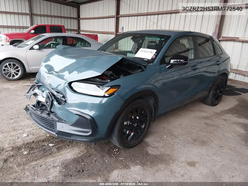 2024 Honda Hr-V Awd Sport/Awd Sport W/O Bsi VIN: 3CZRZ2H53RM772540 Lot: 45561258