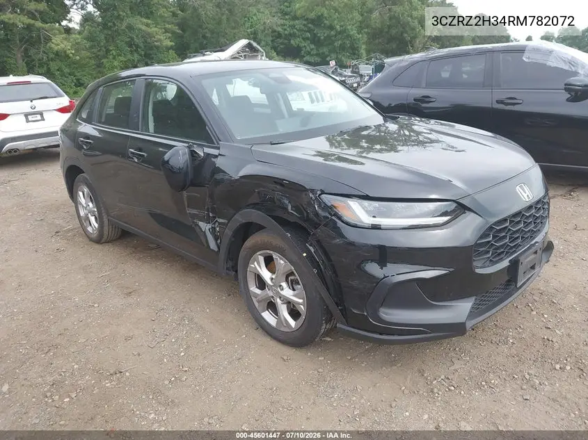 2024 Honda Hr-V Awd Lx VIN: 3CZRZ2H34RM782072 Lot: 45601447