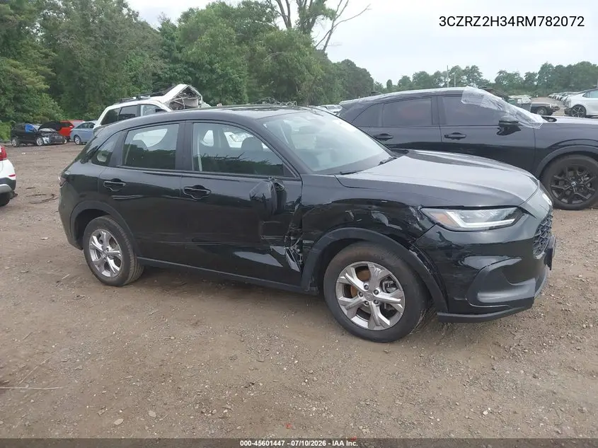 2024 Honda Hr-V Awd Lx VIN: 3CZRZ2H34RM782072 Lot: 45601447