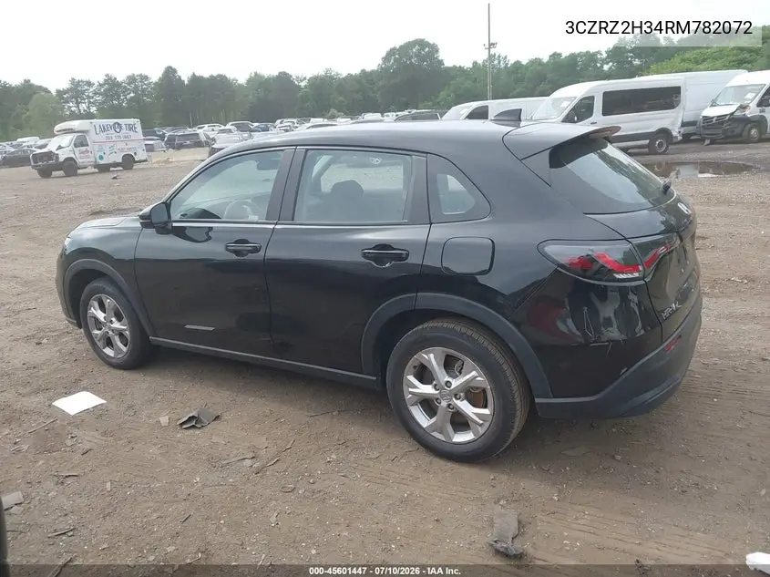 2024 Honda Hr-V Awd Lx VIN: 3CZRZ2H34RM782072 Lot: 45601447