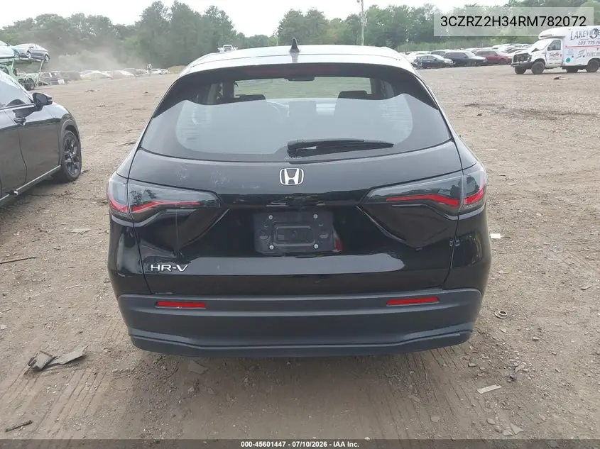 2024 Honda Hr-V Awd Lx VIN: 3CZRZ2H34RM782072 Lot: 45601447