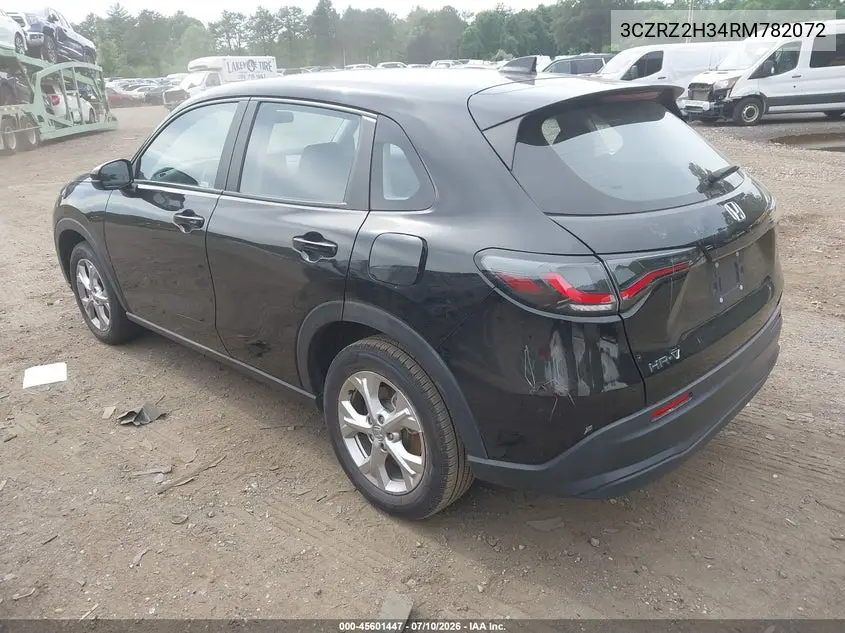 2024 Honda Hr-V Awd Lx VIN: 3CZRZ2H34RM782072 Lot: 45601447