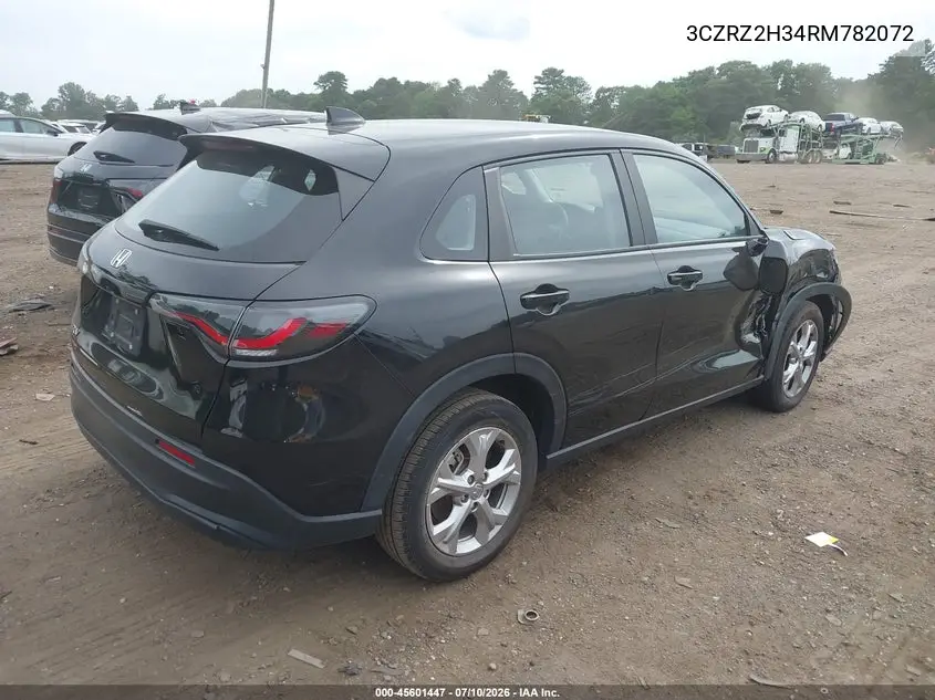 2024 Honda Hr-V Awd Lx VIN: 3CZRZ2H34RM782072 Lot: 45601447