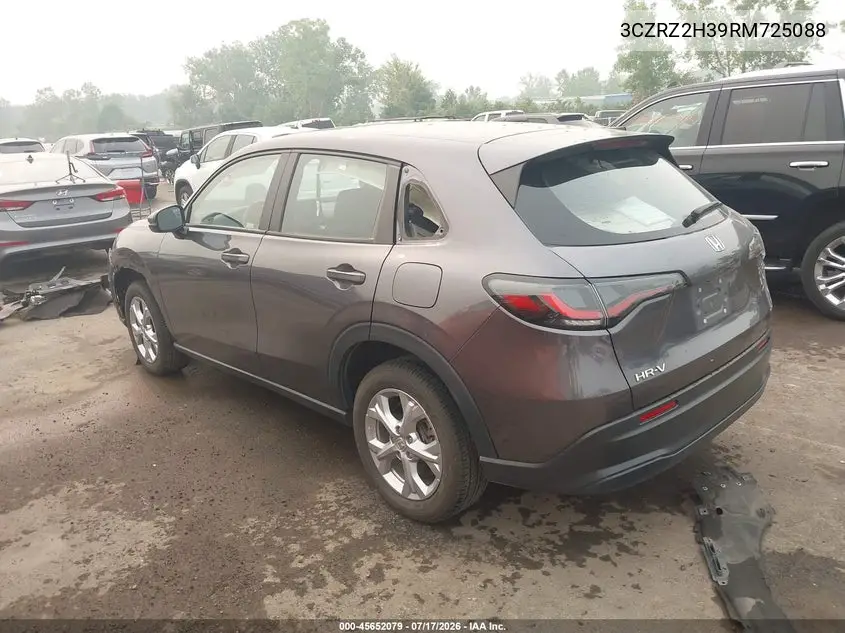 2024 Honda Hr-V Awd Lx VIN: 3CZRZ2H39RM725088 Lot: 45652079