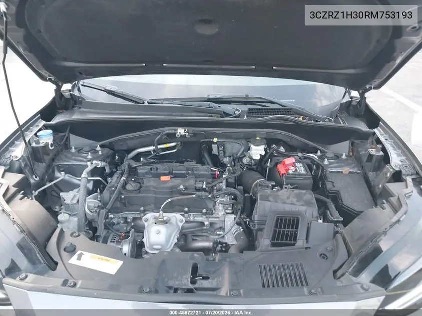 2024 Honda Hr-V 2Wd Lx VIN: 3CZRZ1H30RM753193 Lot: 45672721