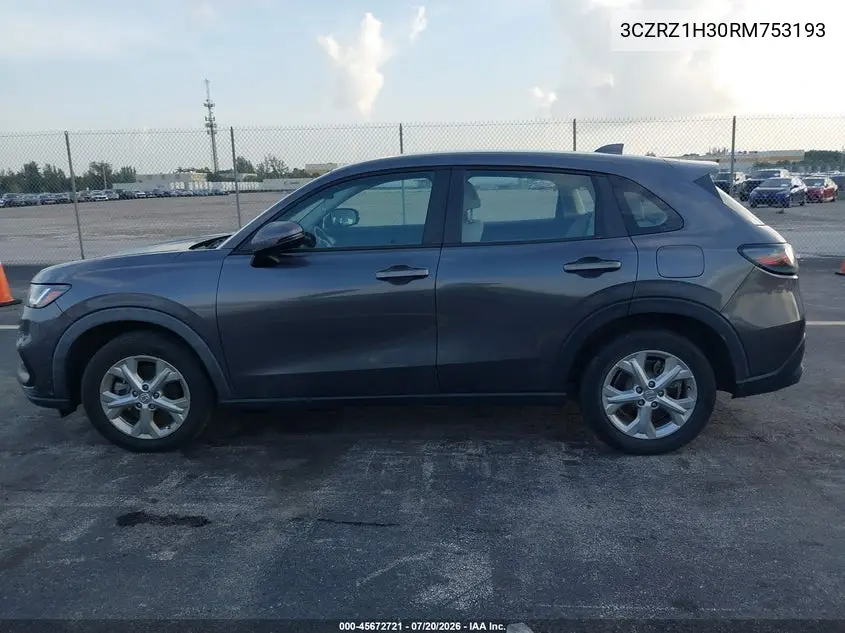 2024 Honda Hr-V 2Wd Lx VIN: 3CZRZ1H30RM753193 Lot: 45672721