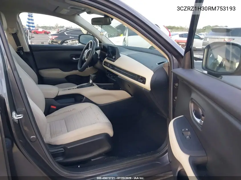 2024 Honda Hr-V 2Wd Lx VIN: 3CZRZ1H30RM753193 Lot: 45672721