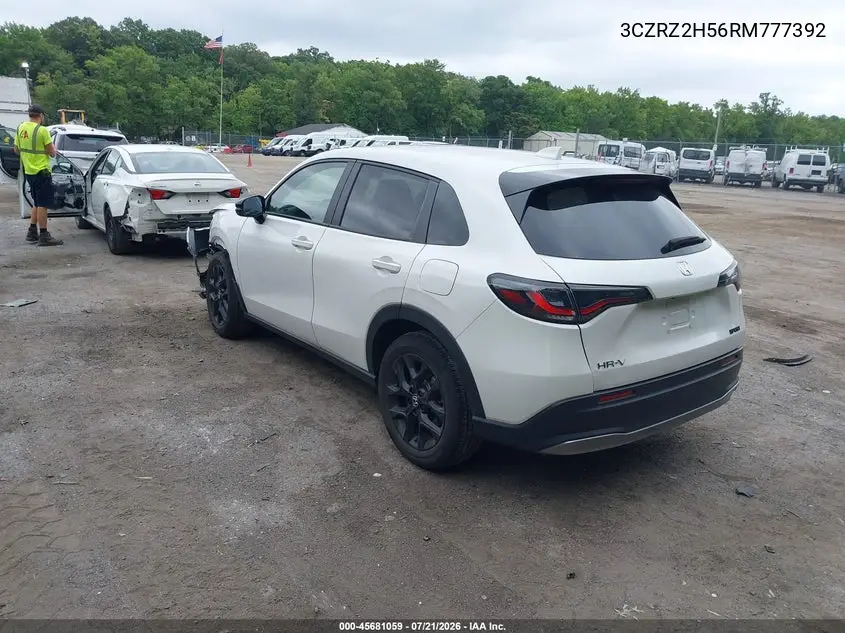 2024 Honda Hr-V Awd Sport/Awd Sport W/O Bsi VIN: 3CZRZ2H56RM777392 Lot: 45681059