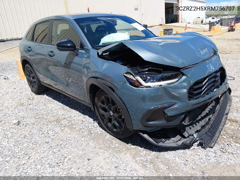 2024 Honda Hr-V Awd Sport/Awd Sport W/O Bsi VIN: 3CZRZ2H5XRM756707 Lot: 45681293