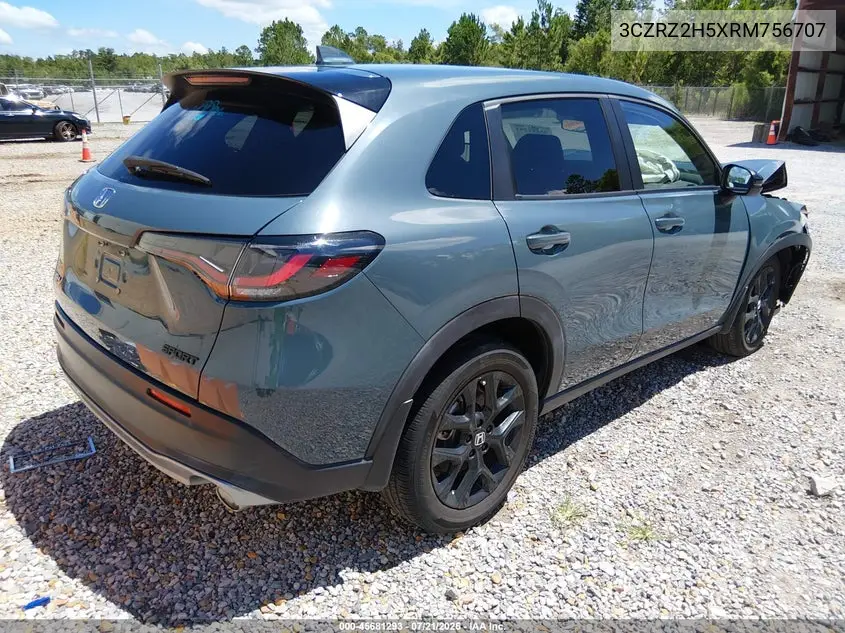 2024 Honda Hr-V Awd Sport/Awd Sport W/O Bsi VIN: 3CZRZ2H5XRM756707 Lot: 45681293