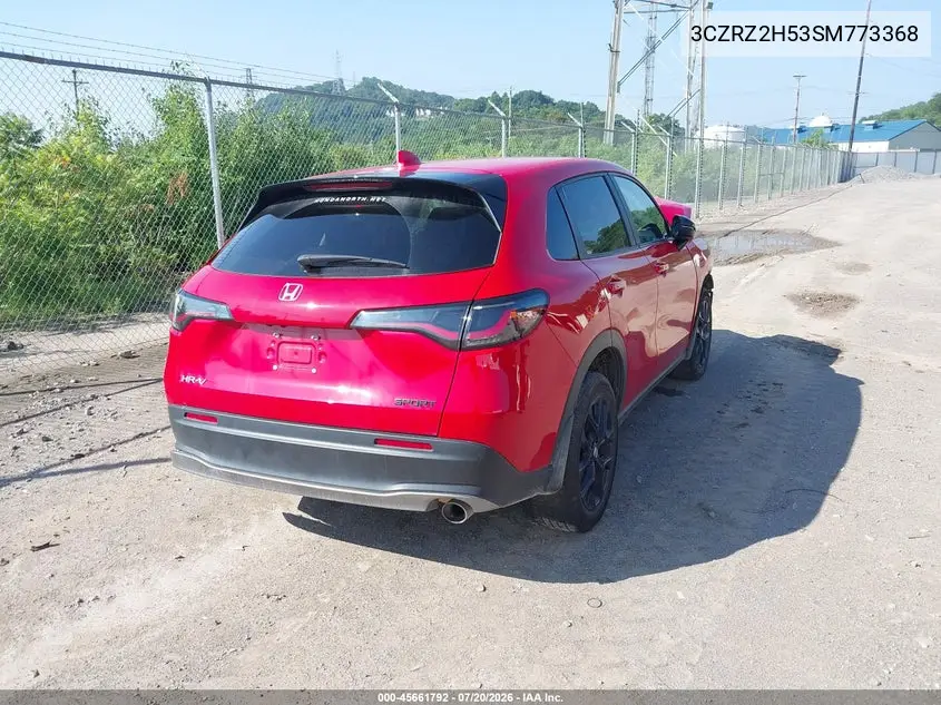 2025 Honda Hr-V Awd Sport VIN: 3CZRZ2H53SM773368 Lot: 45661792