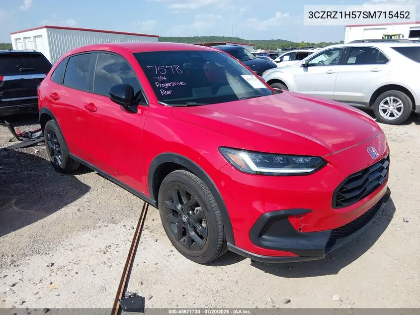 2025 Honda Hr-V 2Wd Sport VIN: 3CZRZ1H57SM715452 Lot: 45671730