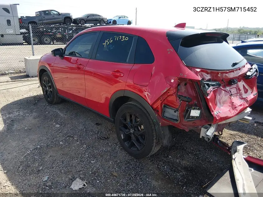 2025 Honda Hr-V 2Wd Sport VIN: 3CZRZ1H57SM715452 Lot: 45671730