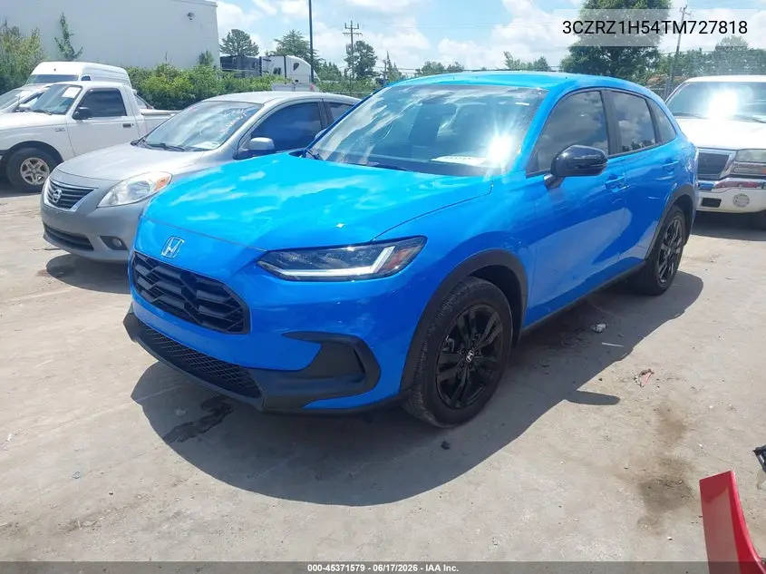 2026 Honda Hr-V 2Wd Sport VIN: 3CZRZ1H54TM727818 Lot: 45371579