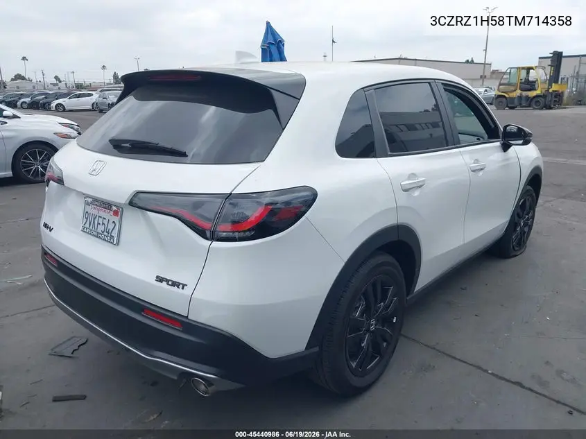 2026 Honda Hr-V 2Wd Sport VIN: 3CZRZ1H58TM714358 Lot: 45440986