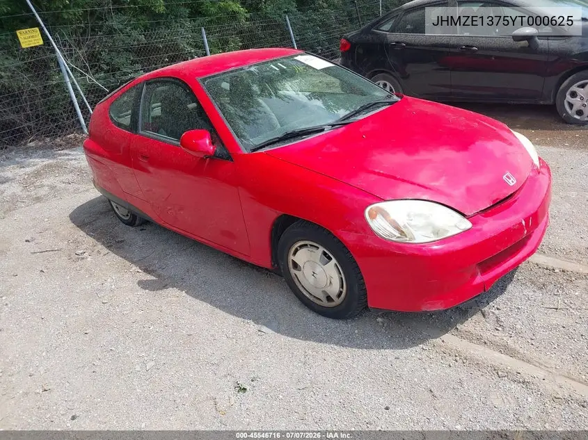 2000 Honda Insight VIN: JHMZE1375YT000625 Lot: 45546716